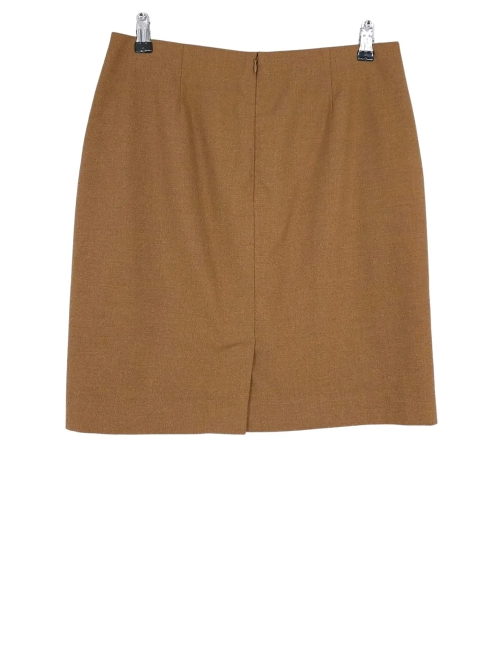 Banana Republic Straight Pencil Skirt Camel Brown Lined Zip Back Career 8
